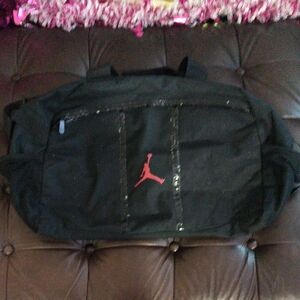 Jordan Black and Red Duffel Bag